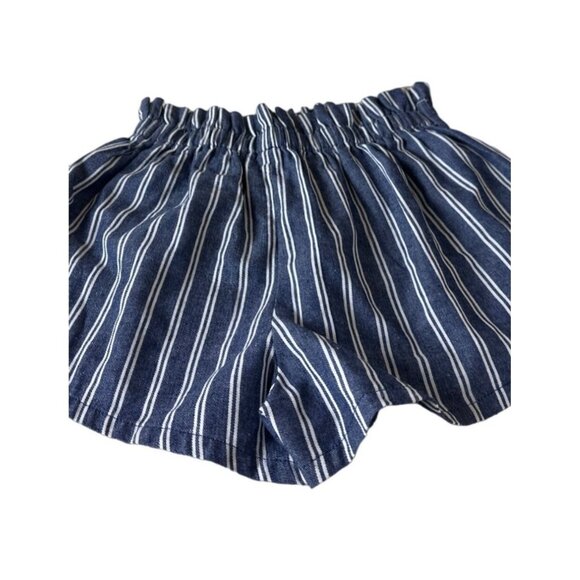 Shein Size Small Casual Short Shorts Loose Fit Elastic Waist Blue/White Stripe - Picture 4 of 12